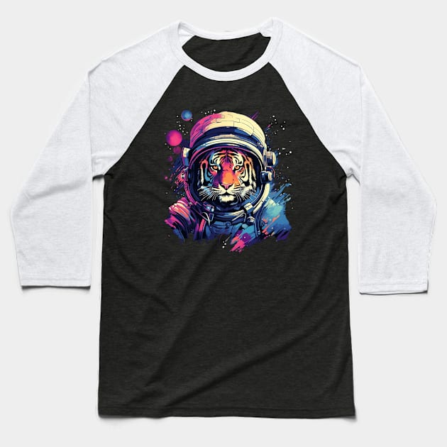 space tiger Baseball T-Shirt by boxermaniac